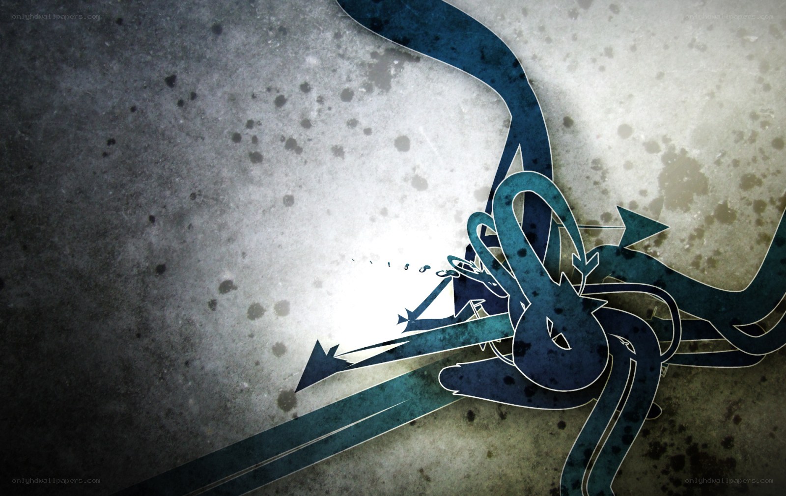 abstract blue arrow design