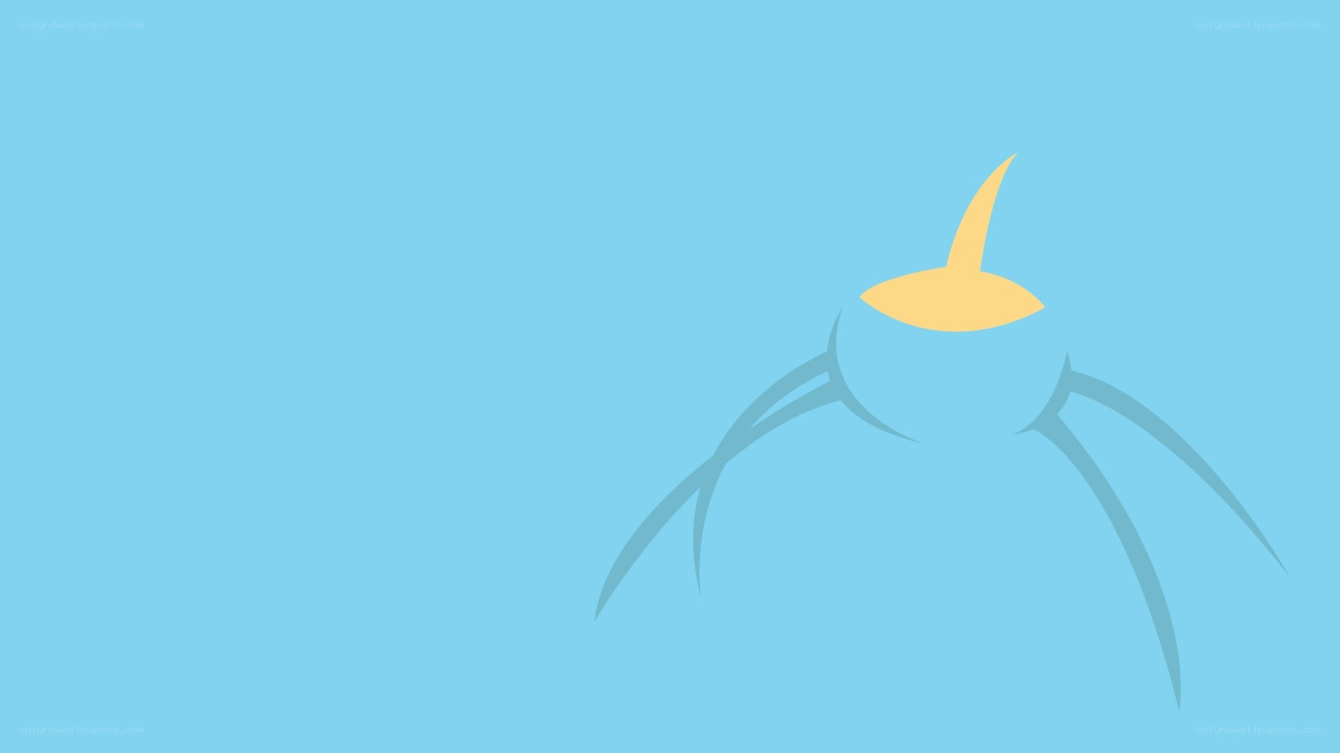 abstract blue background with yellow shape
