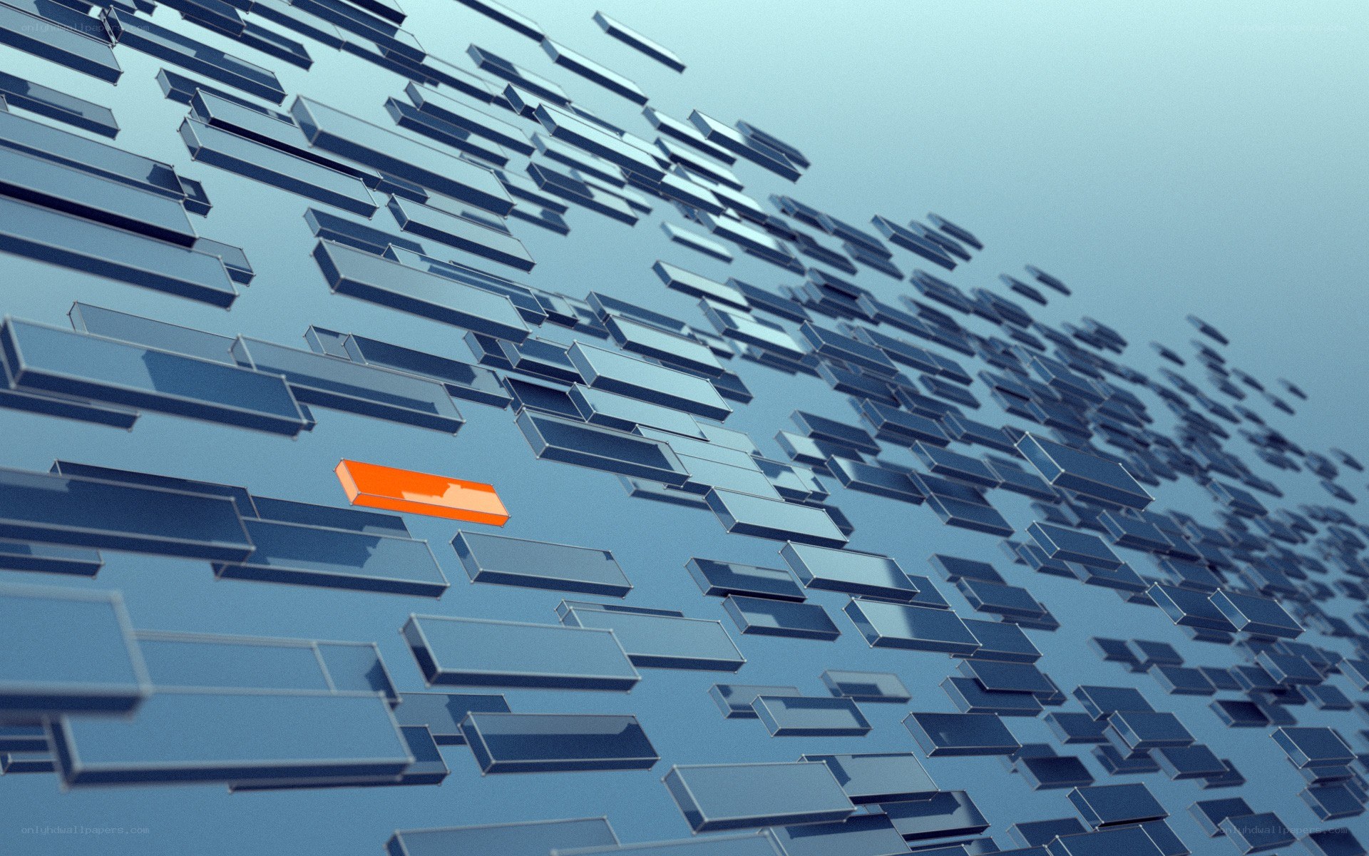 Abstract blue block pattern