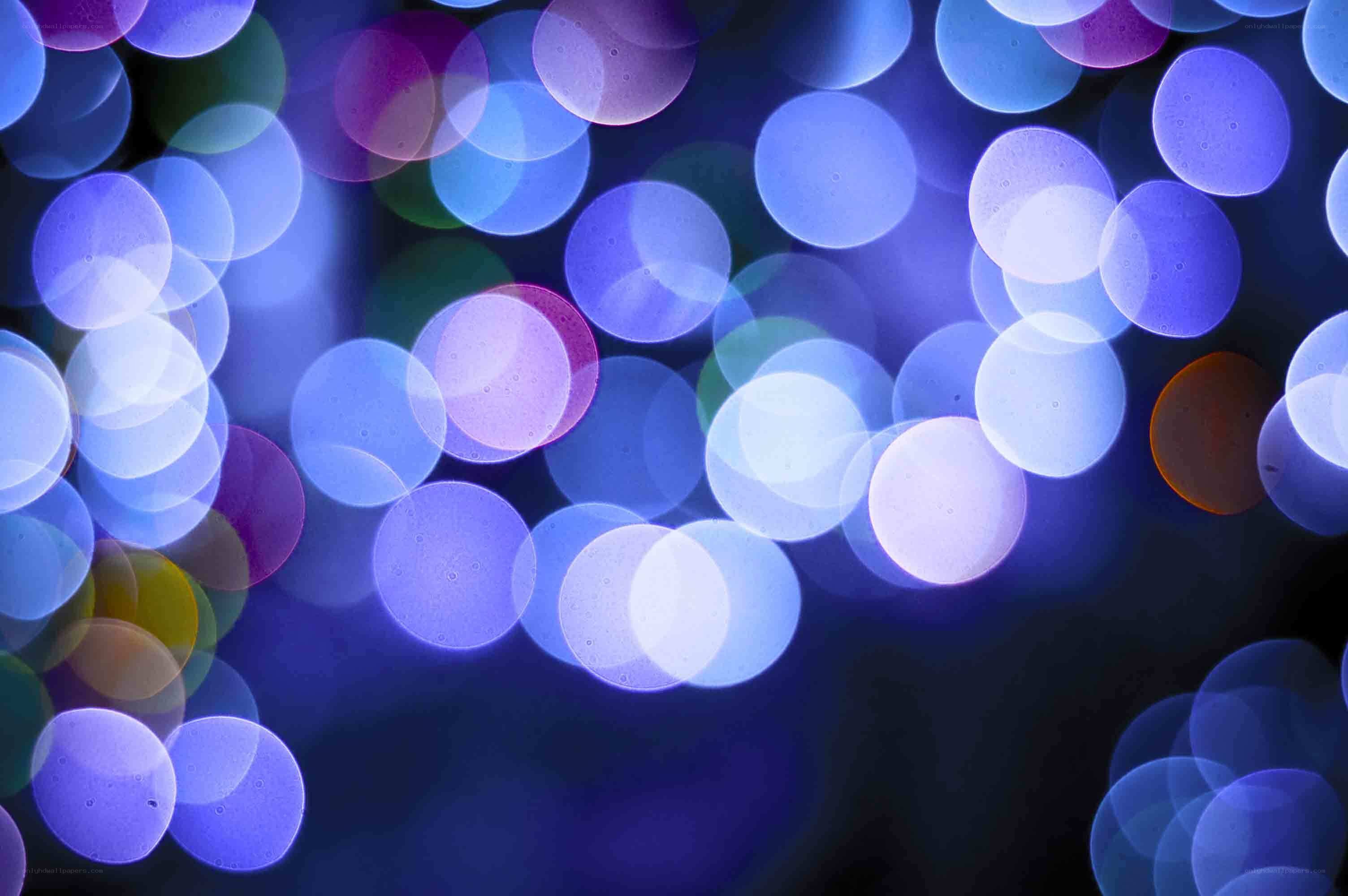 Abstract blue bokeh lights