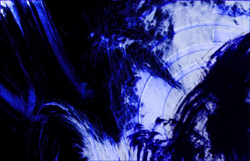 Abstract Blue Brushstrokes — Dynamic, Digital Art