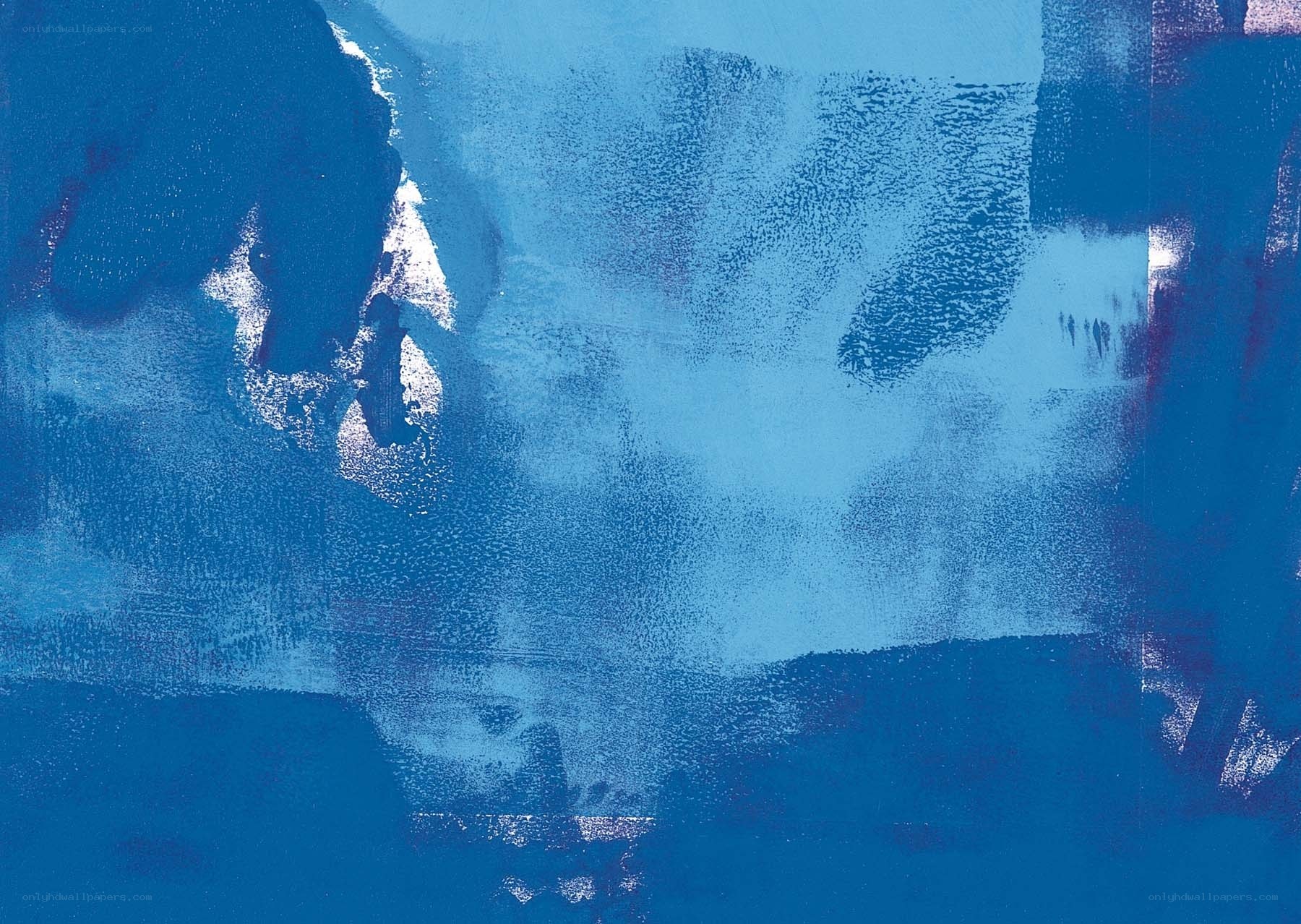 Abstract blue brushstrokes