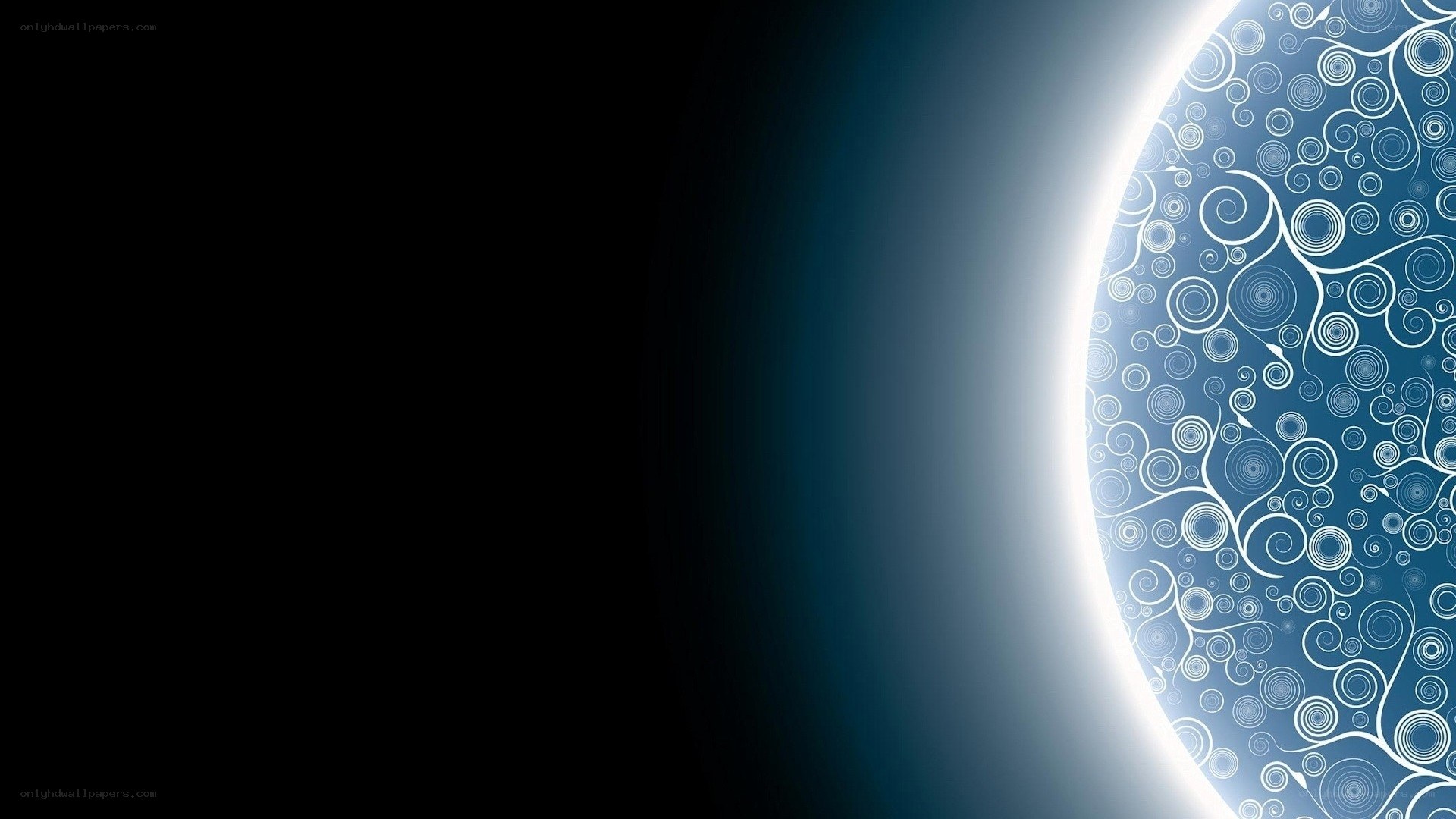 abstract blue circle design