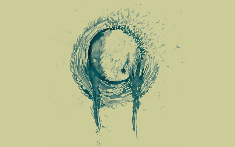 abstract blue circle drawing