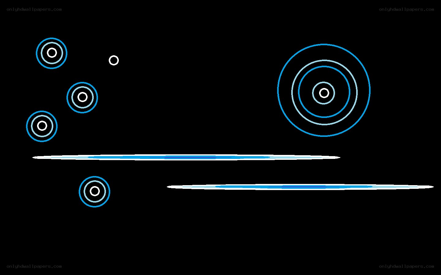 abstract blue circles and lines