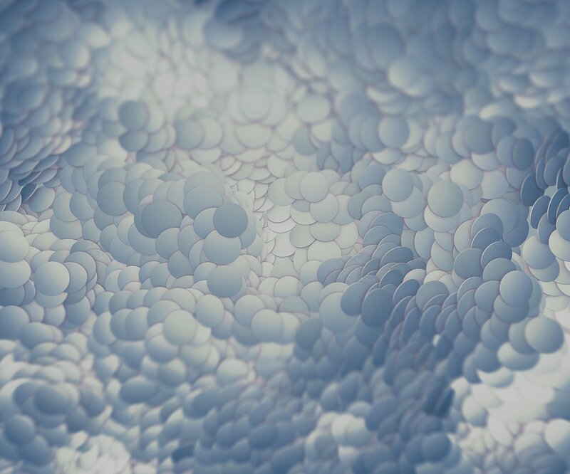 Abstract Blue Circles — Calm, 3d Render