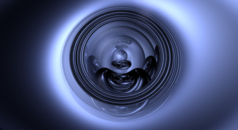 Abstract blue circular fractal