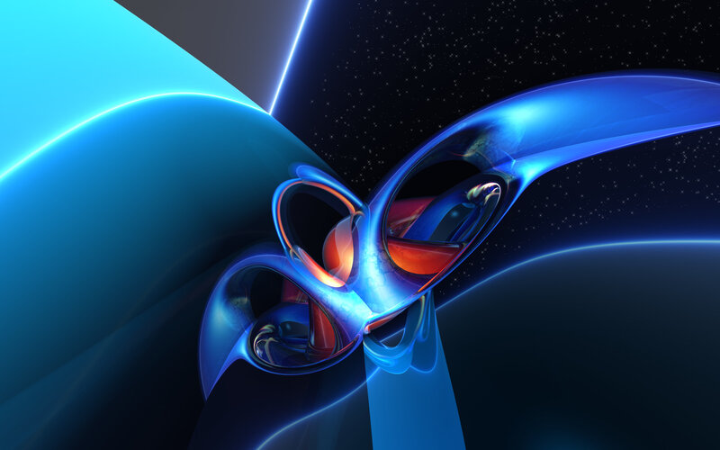 Abstract blue cosmic design