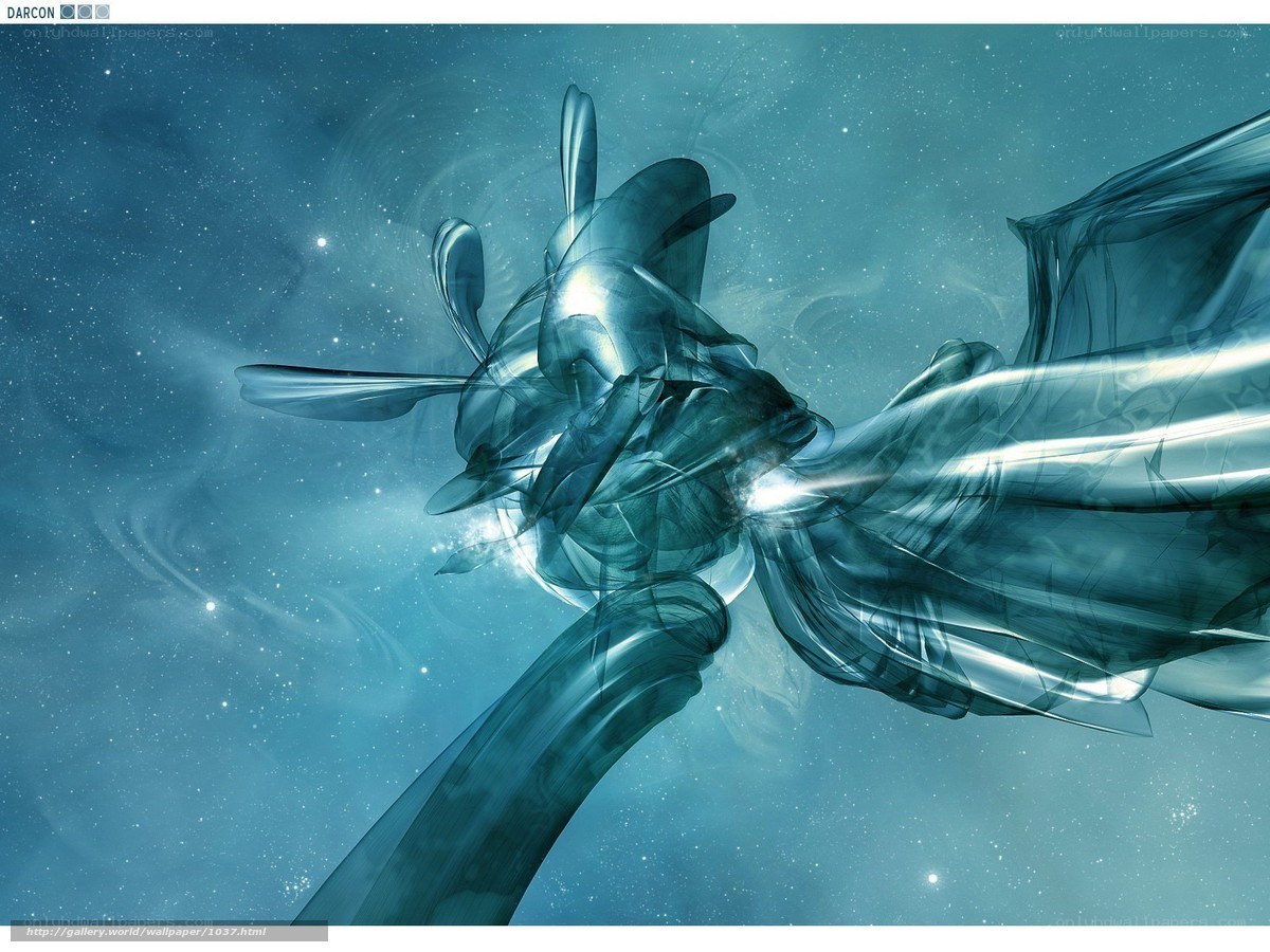 Abstract blue cosmic form