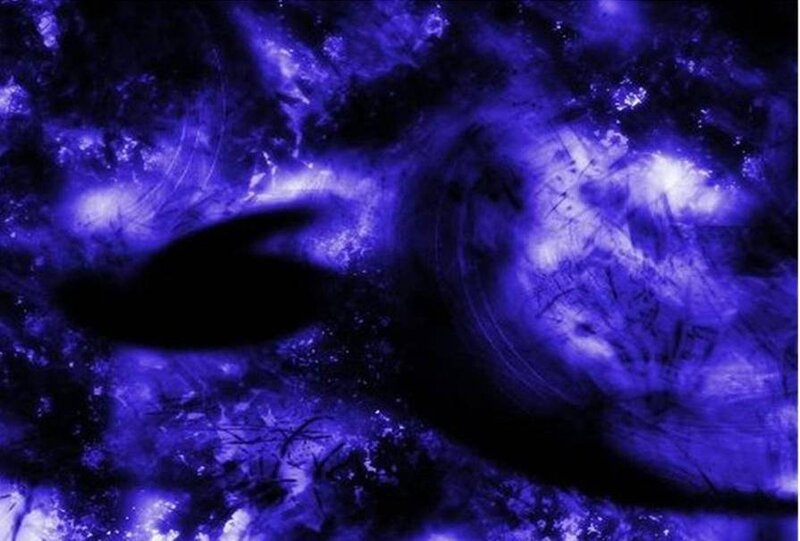 abstract blue cosmic swirl