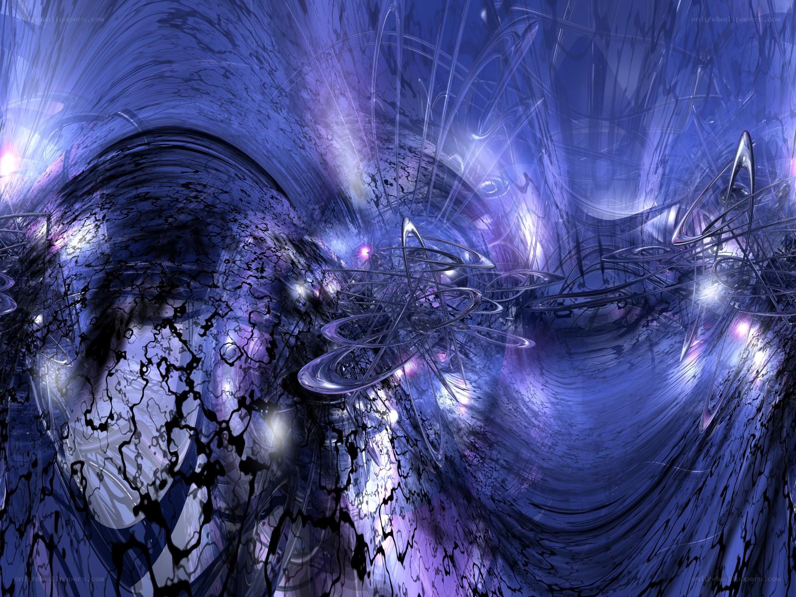 Abstract blue cosmic swirl
