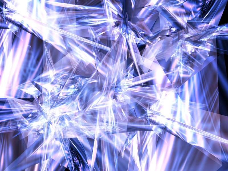 Abstract Blue Crystal Structure