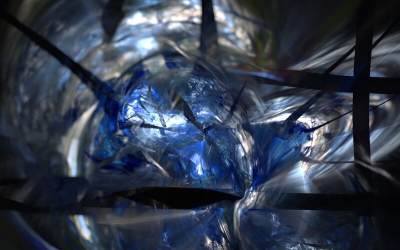 abstract blue crystalline structure