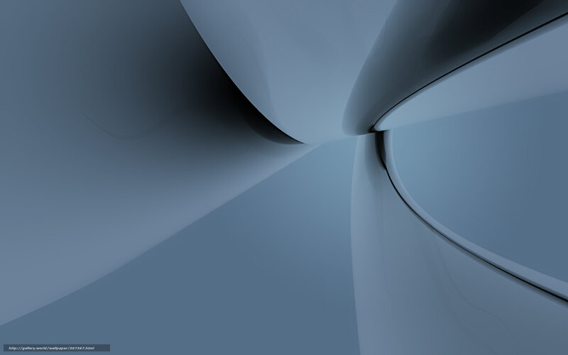 Abstract Blue Curves — Calm, 3d Render