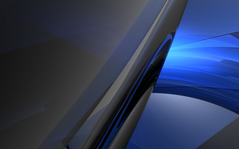 Abstract Blue Curves — Calm, Digital Art