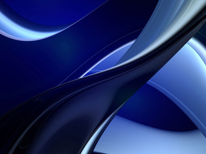 Abstract Blue Curves — Calm, Light