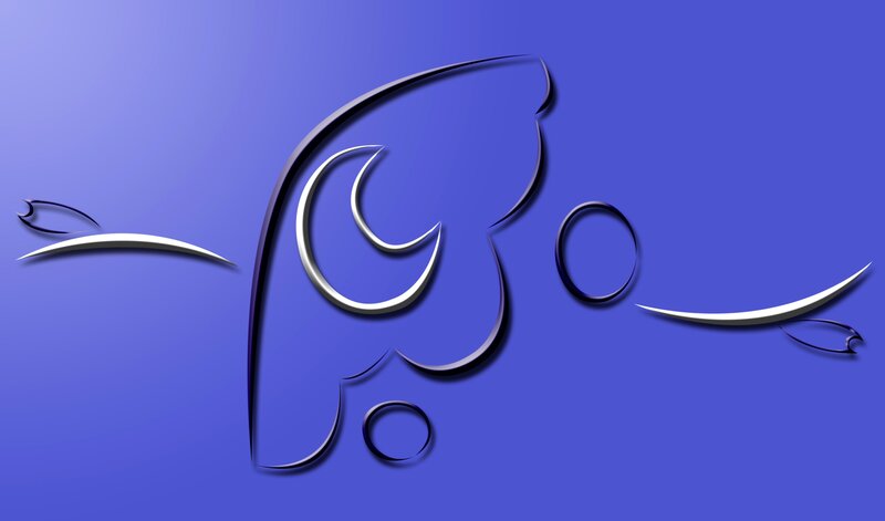Abstract Blue Design — Calm, Digital Art, Curves