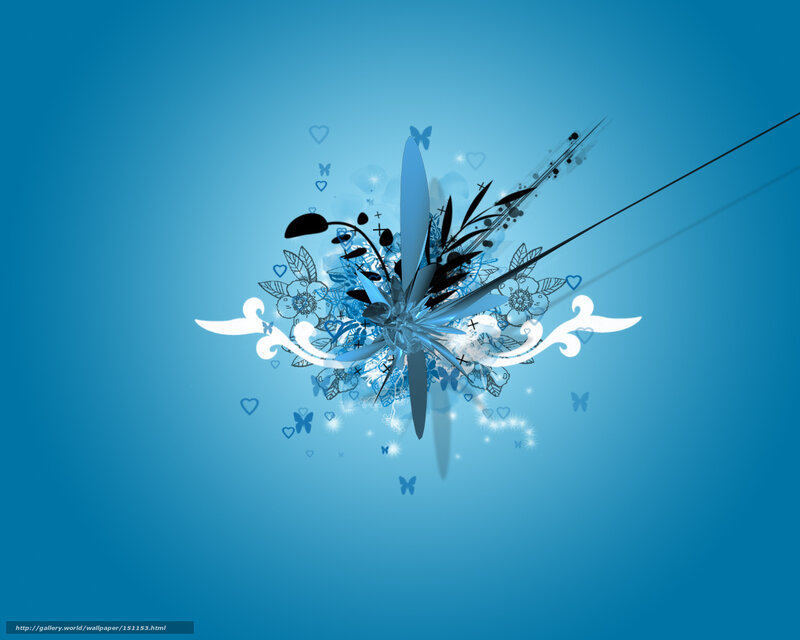 Abstract Blue Design — Calm, Digital Art
