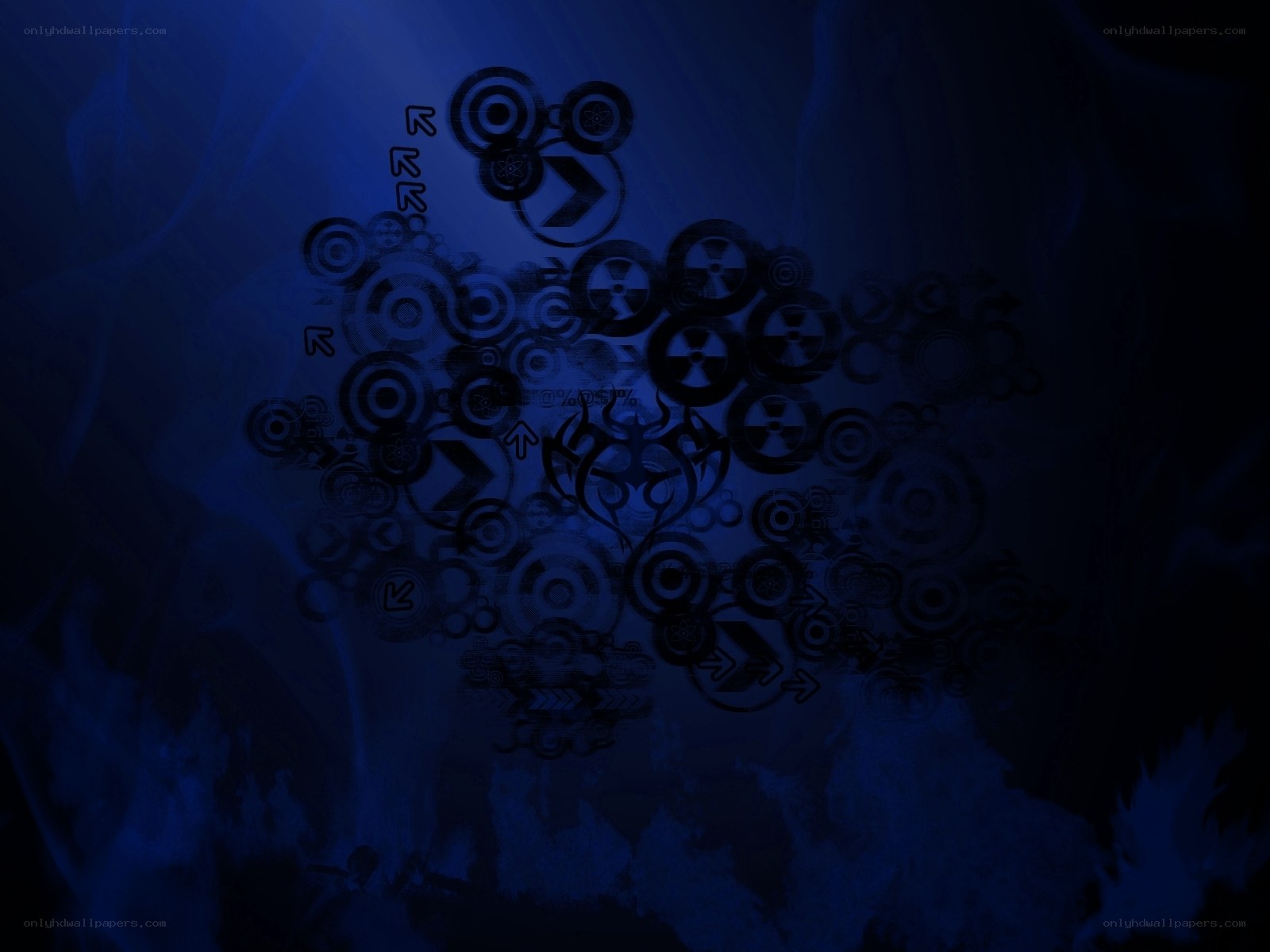 abstract blue digital art