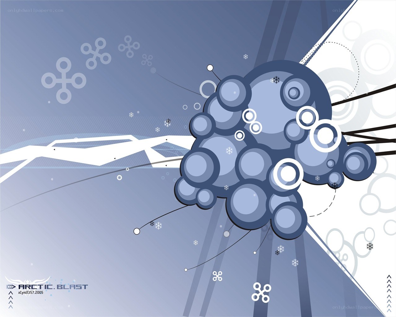 abstract blue digital art
