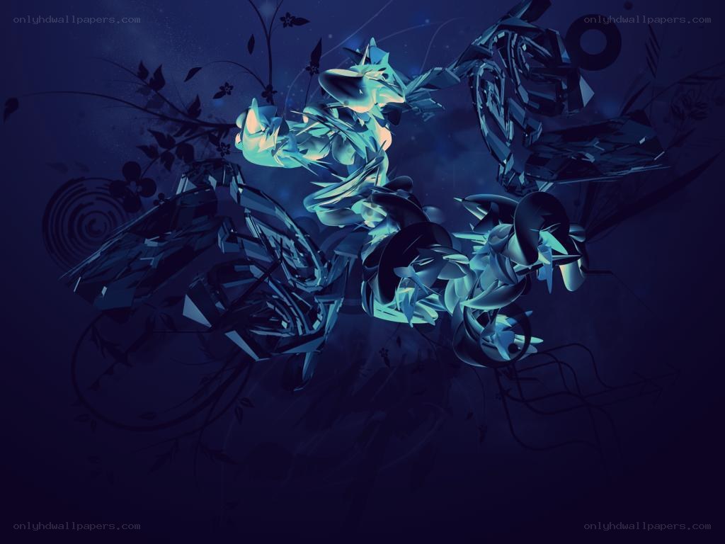 abstract blue digital art