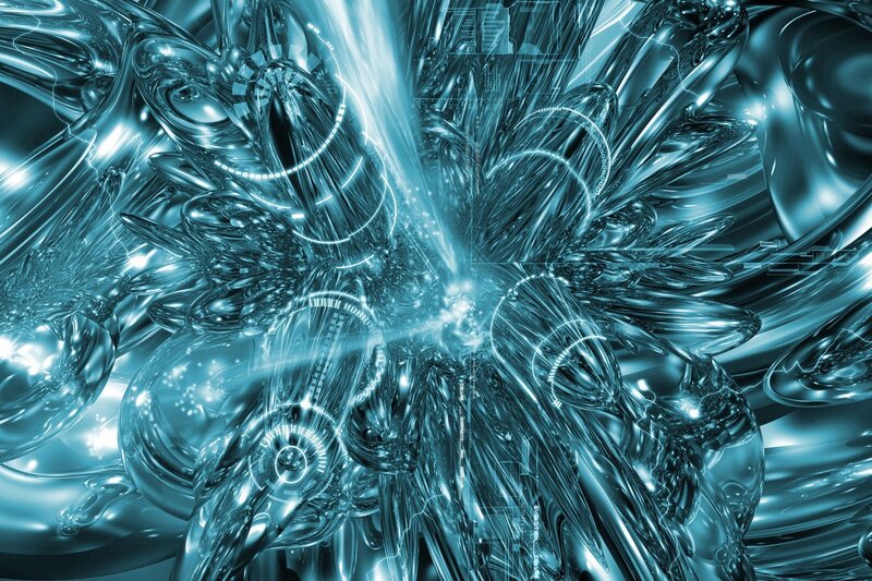 abstract blue digital art