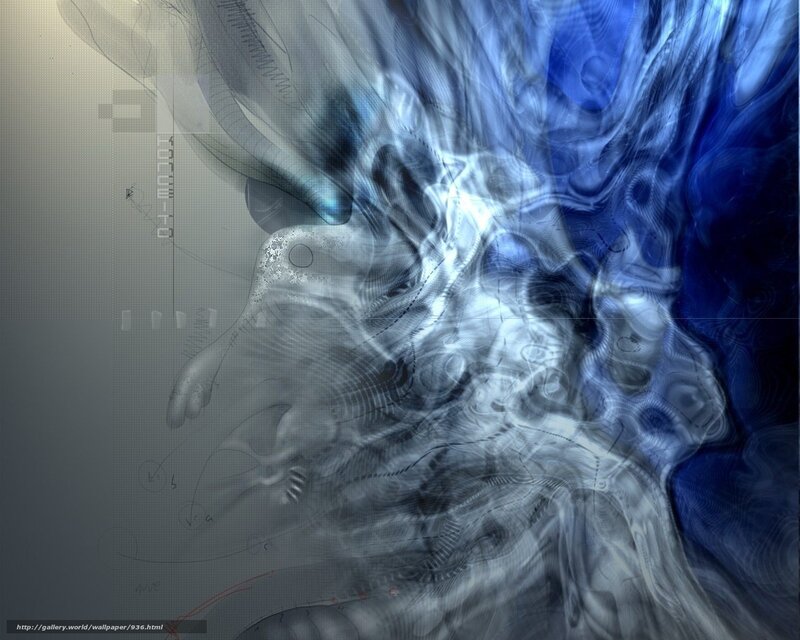 Abstract blue digital art