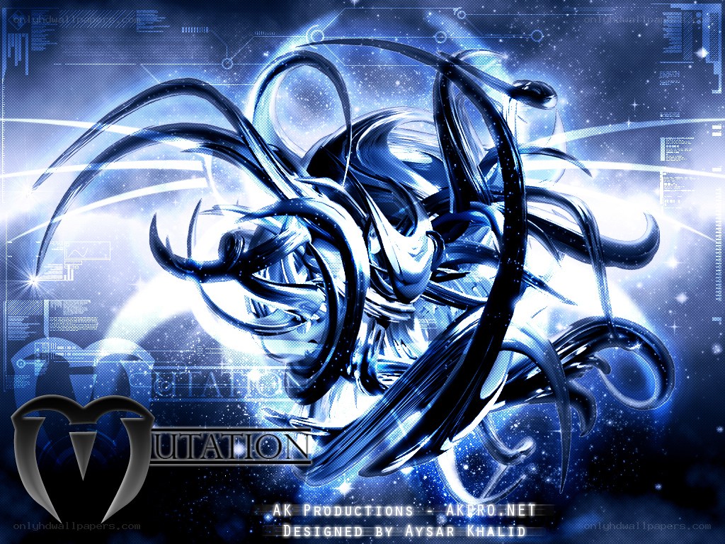 abstract blue digital artwork