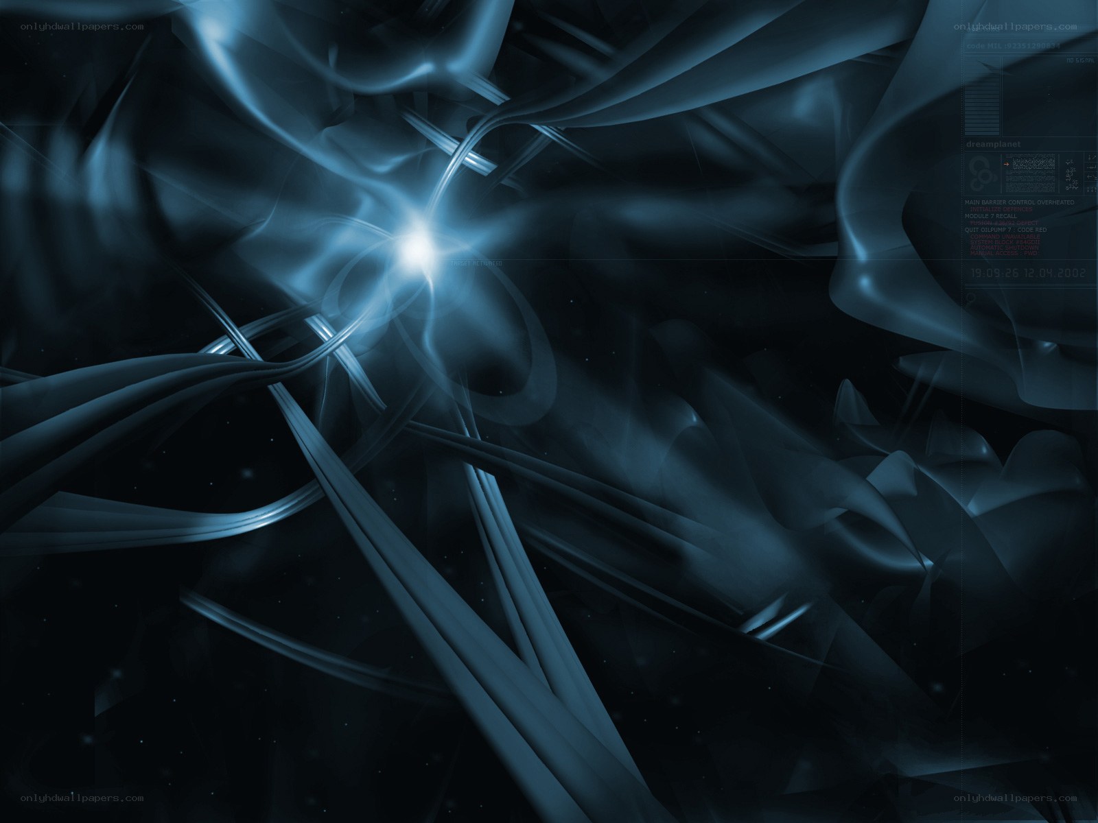 abstract blue digital network