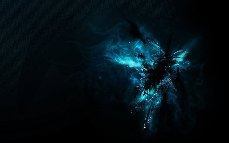 Abstract Blue Energy Burst — Dramatic, Night