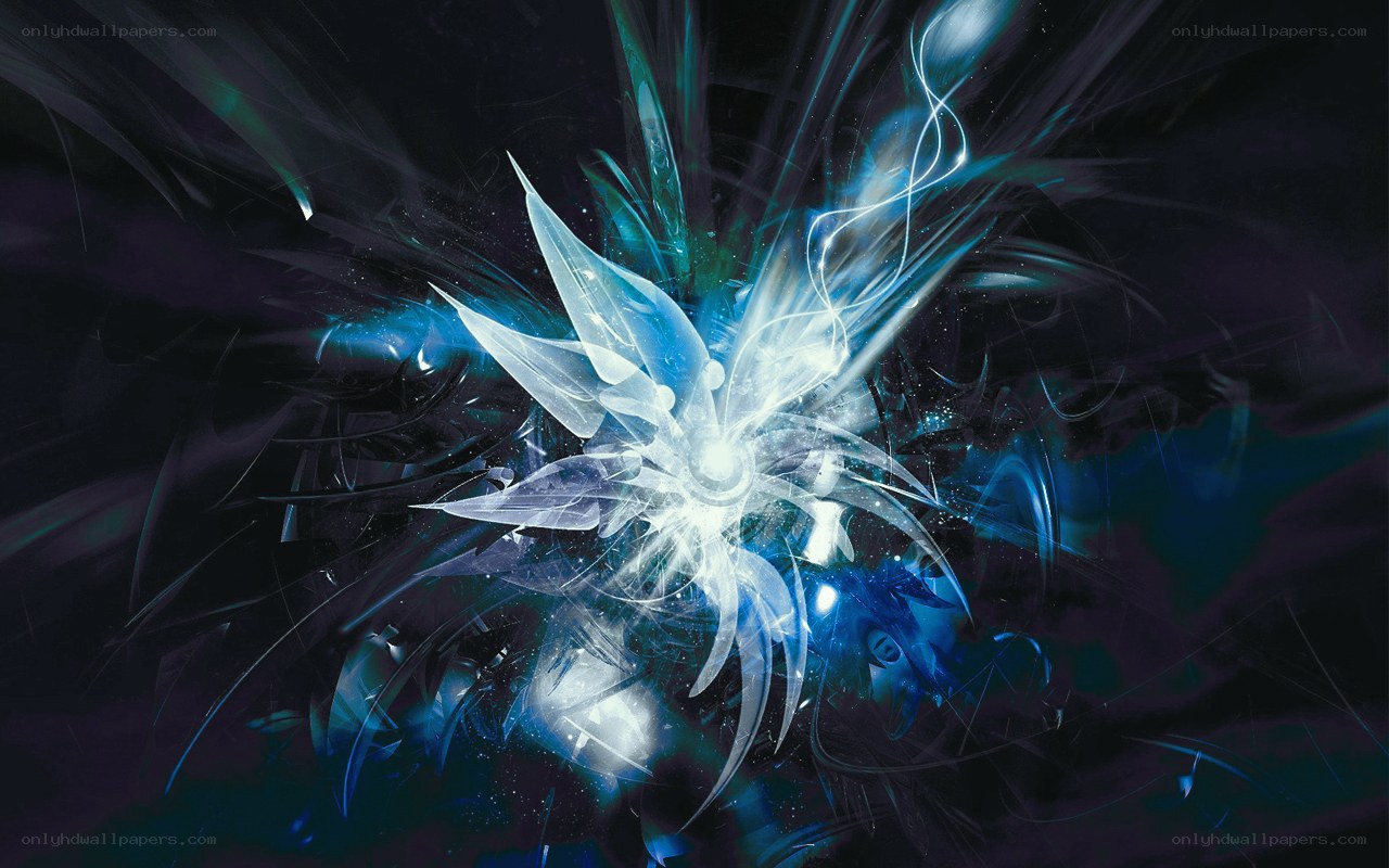 Abstract blue energy burst
