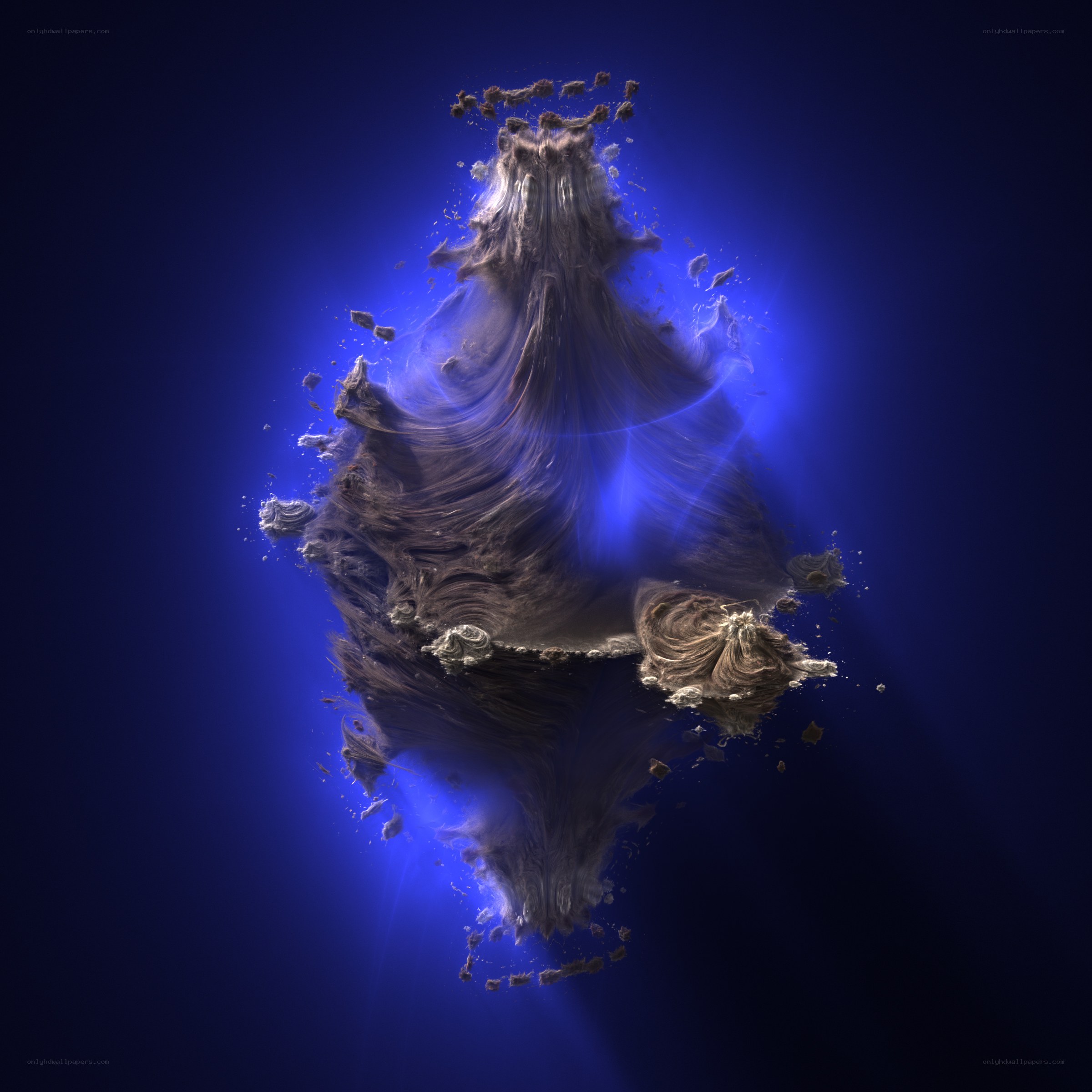 Abstract blue energy formation