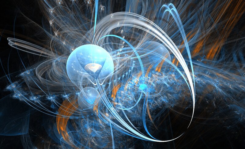 abstract blue energy fractal