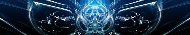 Abstract Blue Energy Sphere — Dramatic