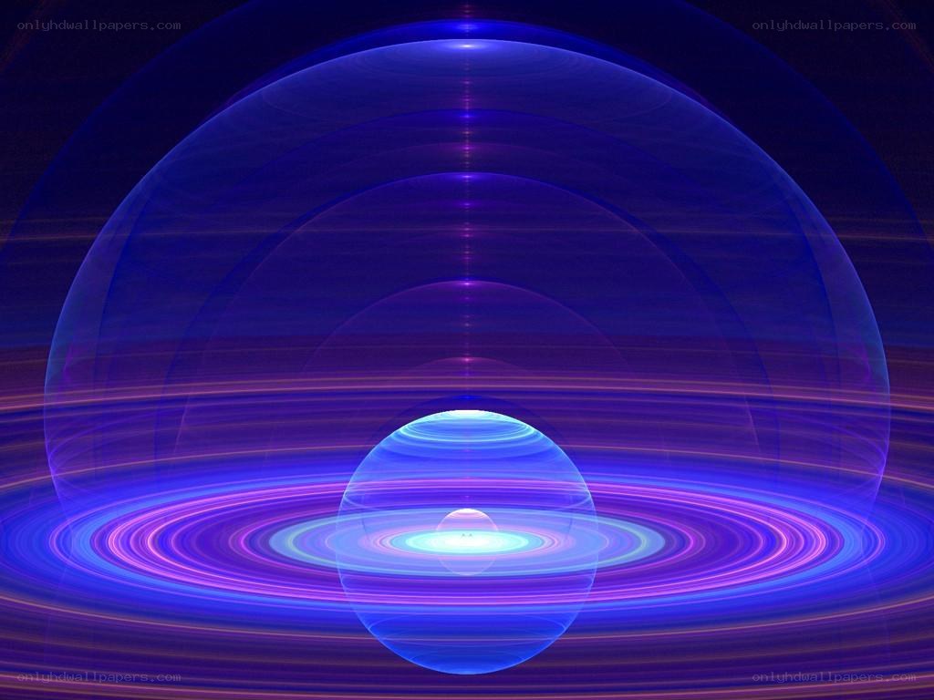 Abstract blue energy spheres
