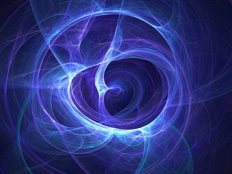 Abstract blue energy swirl