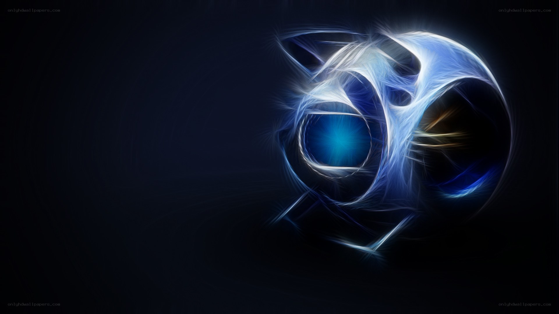 abstract blue energy swirl