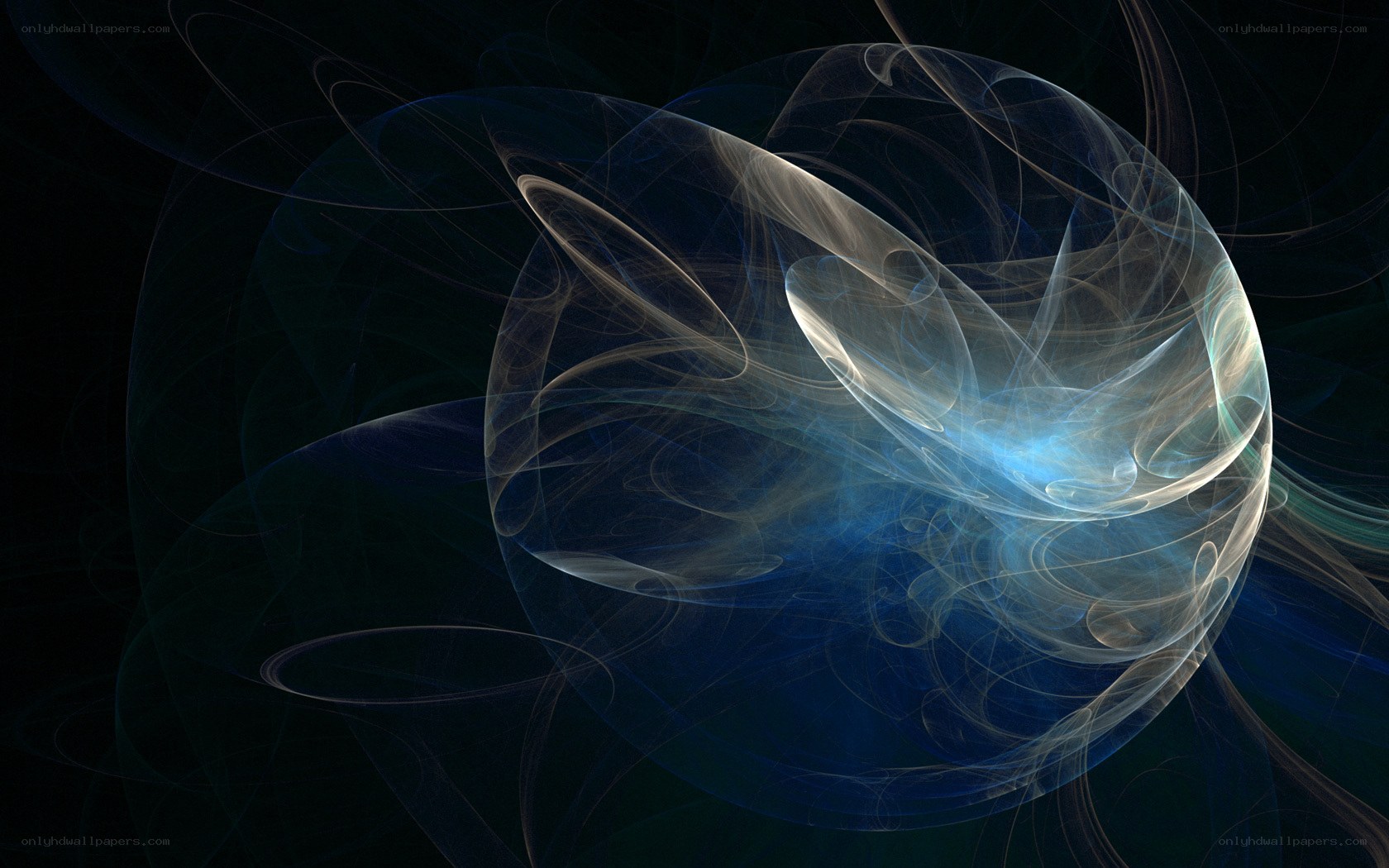 Abstract blue energy swirl