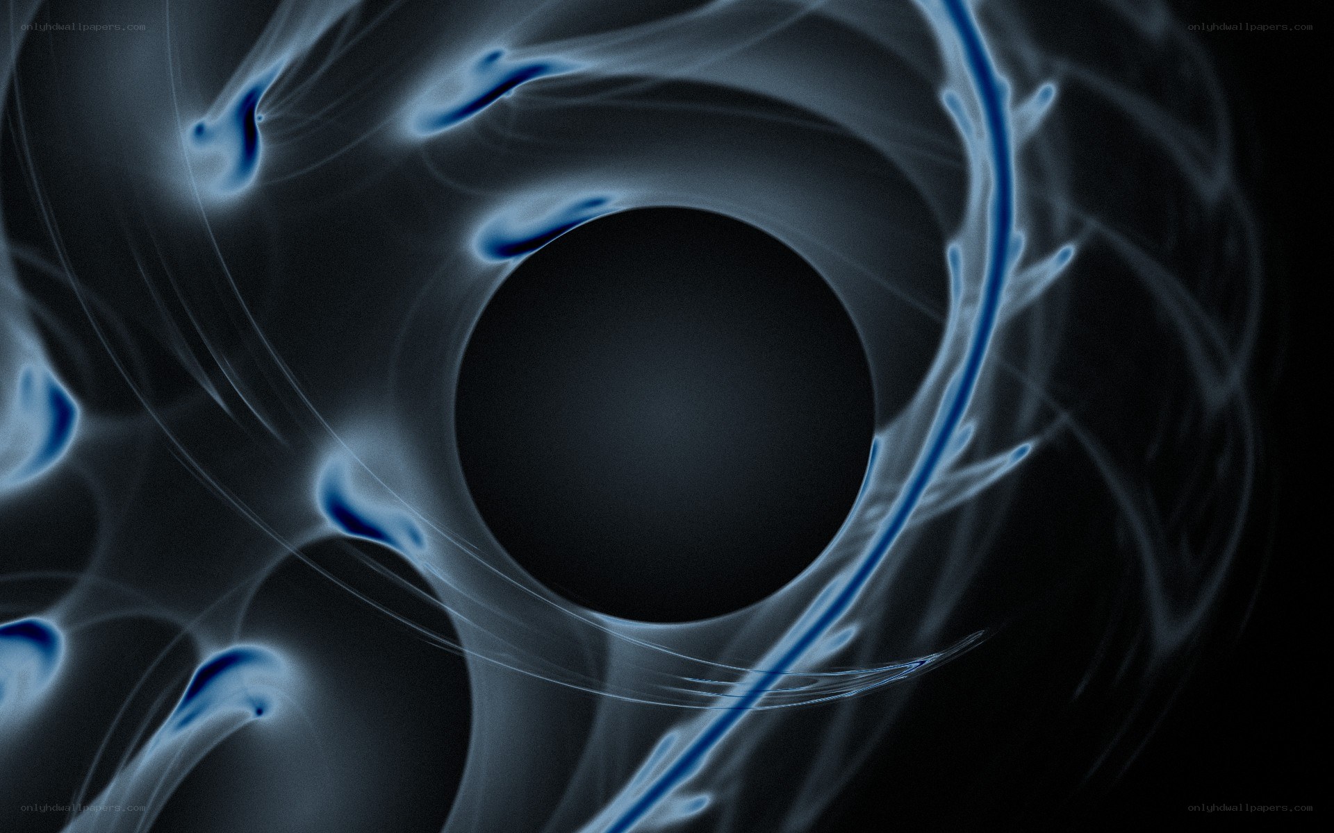 abstract blue energy swirl
