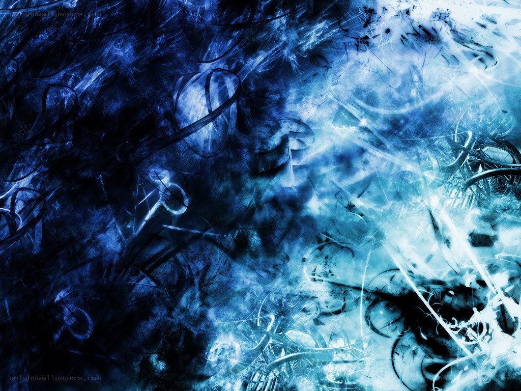 abstract blue energy swirl