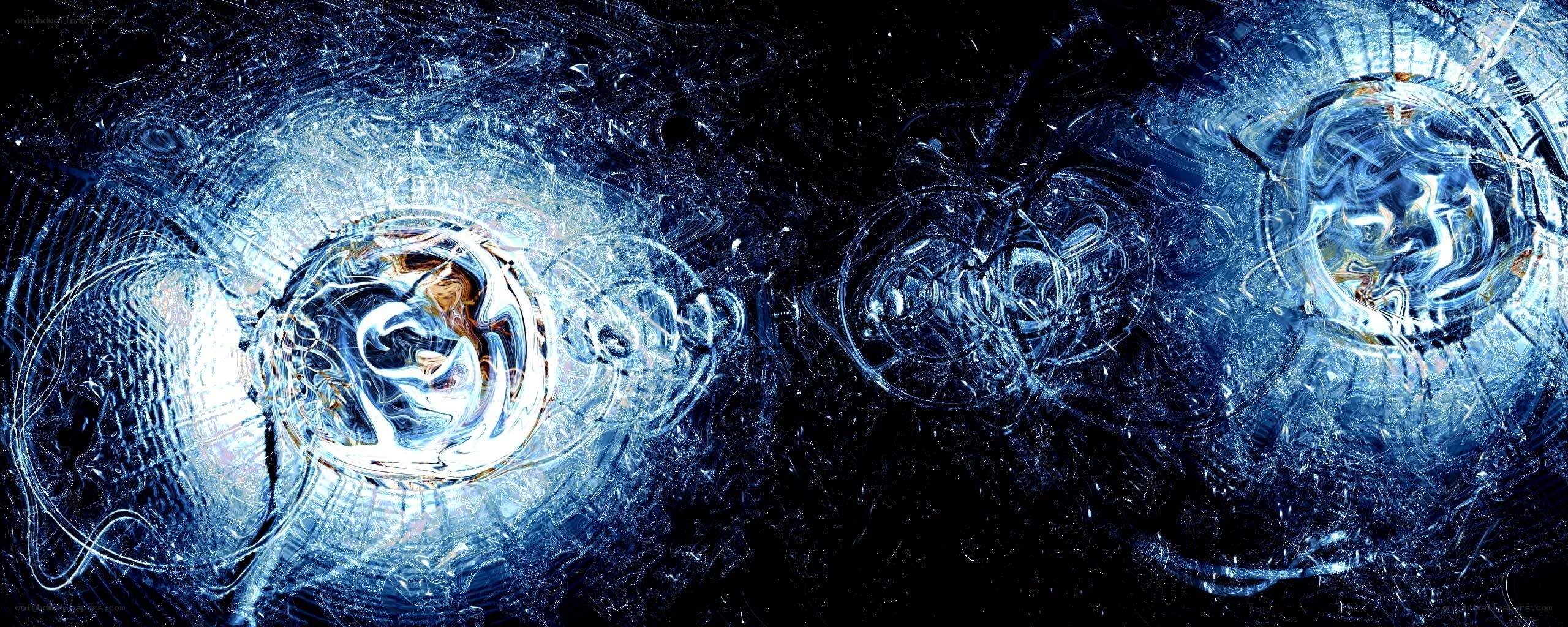 Abstract blue energy vortex