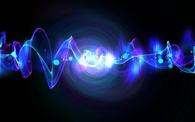 Abstract blue energy wave