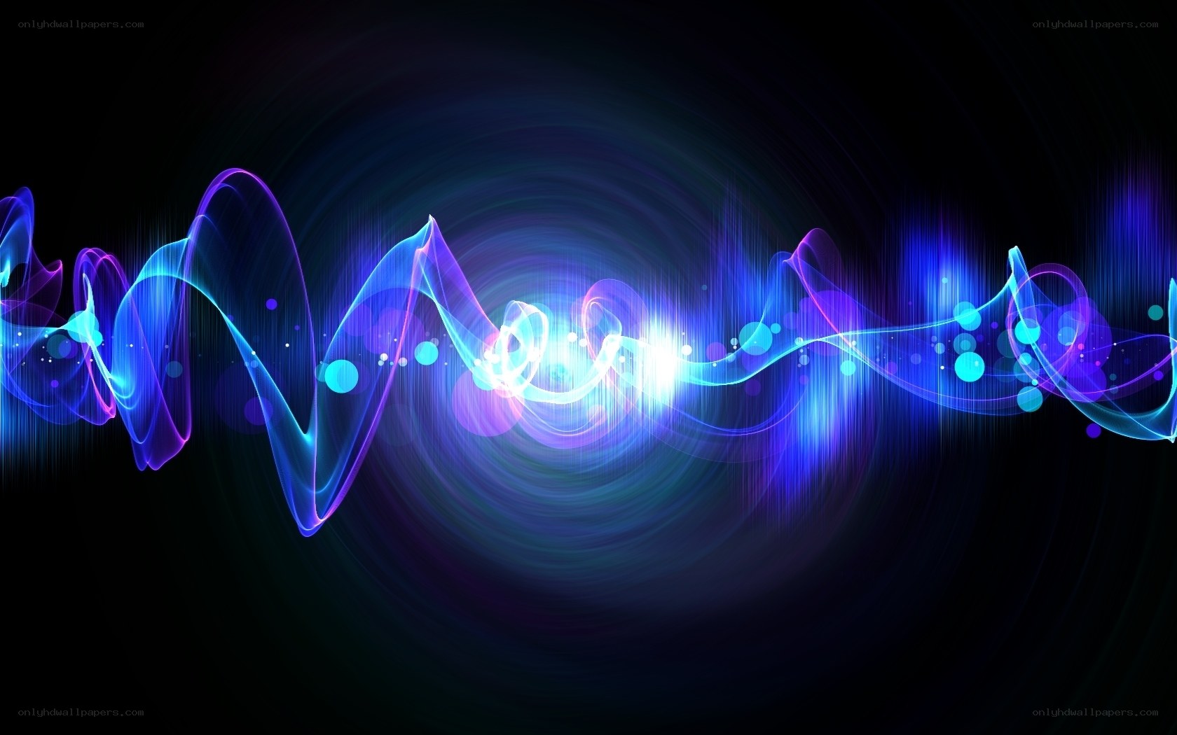 Abstract blue energy wave