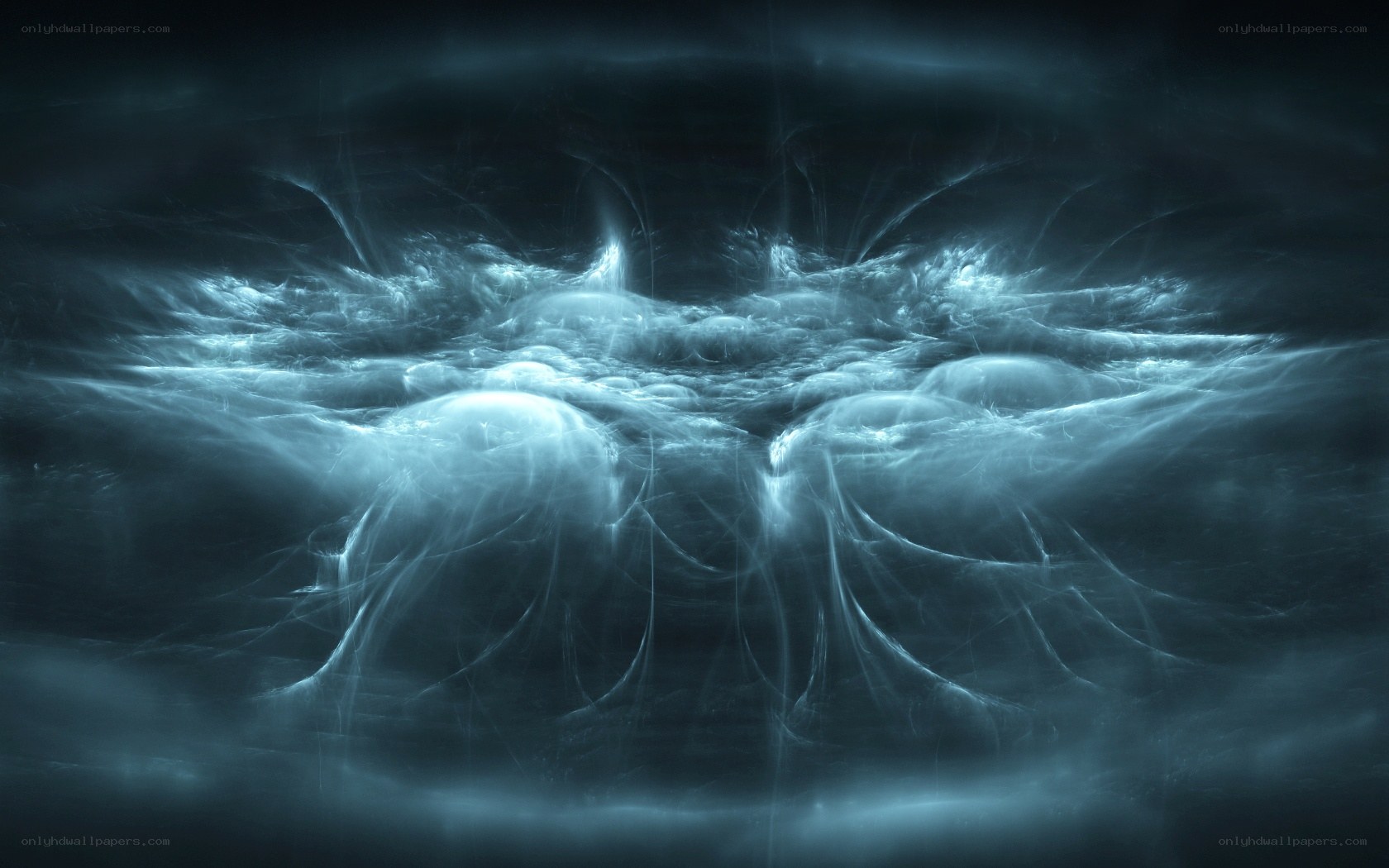 Abstract blue energy waves