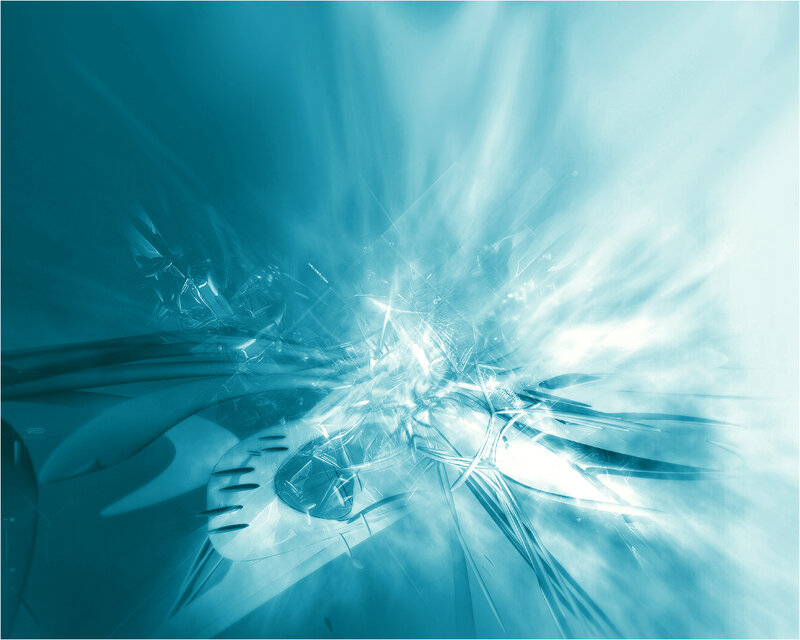 Abstract Blue Explosion — Dramatic