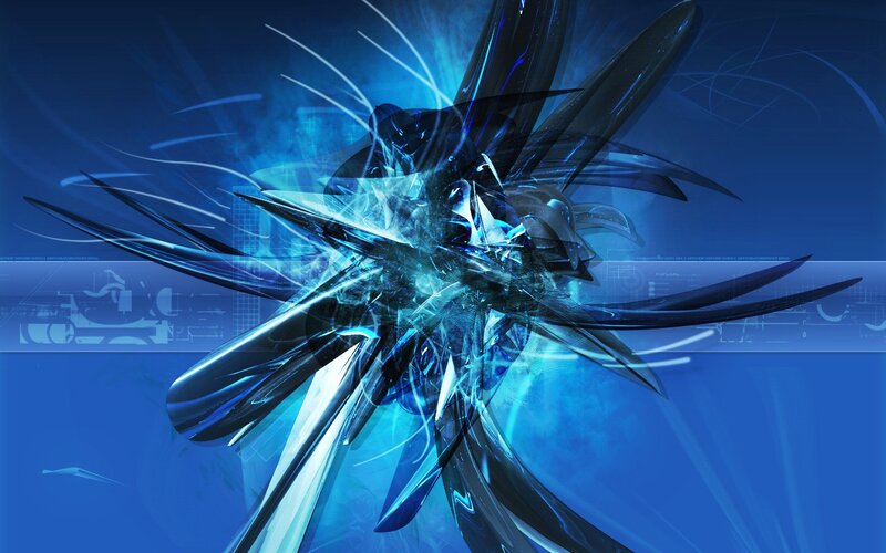 Abstract Blue Explosion