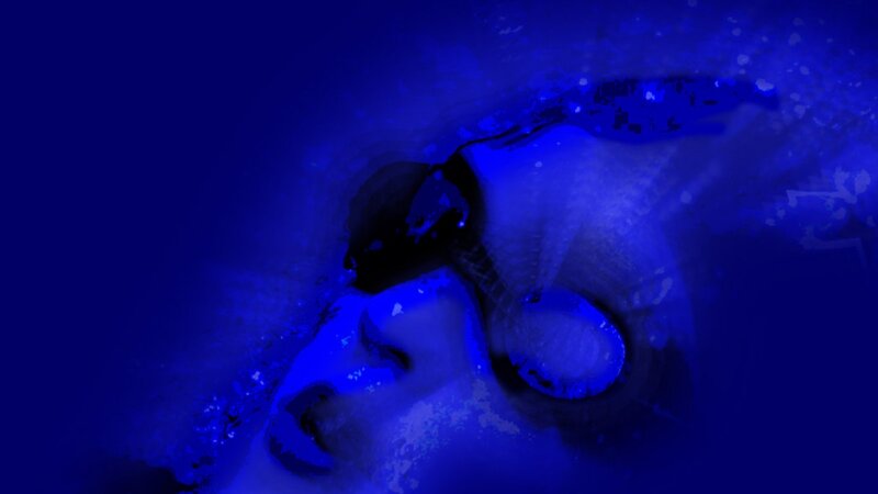 Abstract Blue Face