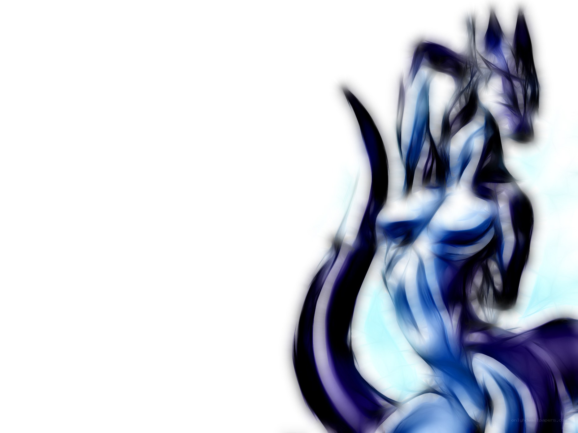 abstract blue figure art