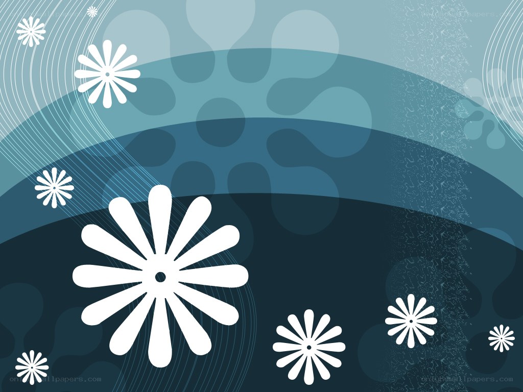 abstract blue floral design