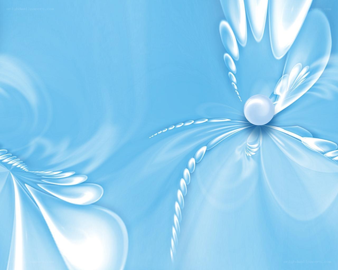abstract blue floral design